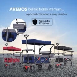 AREBOS Premium Steekwagen Met Dak Opvouwbare Tuinkar Handkar Bolderkar Blauw / Grijs 21 AREBOS Premium Steekwagen Met Dak Opvouwbare Tuinkar Handkar Bolderkar Blauw / Grijs -Winkel Voor Kampeerartikelen 1200x1200 1957