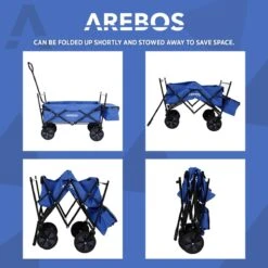 AREBOS Handwagen Vouwbare Dak Handwagen Vouwbare Trolley Uitrustingswagen Blauw 20 AREBOS Handwagen Vouwbare Dak Handwagen Vouwbare Trolley Uitrustingswagen Blauw -Winkel Voor Kampeerartikelen 1200x1200 1968