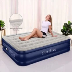 OlarHike Queen Size Luchtmatras Met Geïntegreerde Elektrische Pomp, Zelfopblazend Luchtbed, Voor 2 Personen, Premium Gastenbed, Opblaasbaar Matras Voor Camping Of Thuisgebruik, 203 X 152 X 46 Cm -Winkel Voor Kampeerartikelen 1200x1200 2060