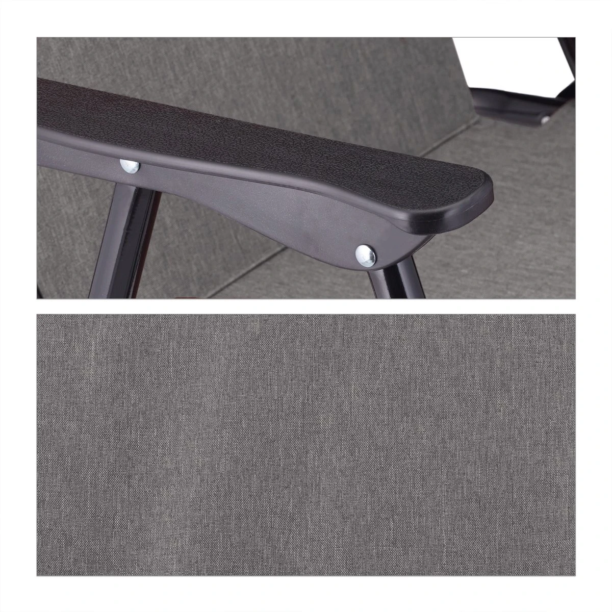 Relaxdays Campingstoel Inklapbaar Set Van 2 - Klapstoel 100 Kg - Visstoel Met Armleuningen - Grijs 10 Relaxdays Campingstoel Inklapbaar Set Van 2 - Klapstoel 100 Kg - Visstoel Met Armleuningen - Grijs - Afbeelding 8