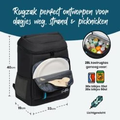 Sunflake Koelrugzak - Lunchtas - Koeltas Backpack Voor Dames & Heren - Zwart -Winkel Voor Kampeerartikelen 1200x1200 479