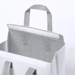 Merkloos Koeltas - Lunchtas - Koeltasje Lunch - Koelelementen - Isolatie - Volwassenen - Dames - Heren - Klittenbandsluiting - 23 X 29 Cm - Kunststof - Aluminium - Wit -Winkel Voor Kampeerartikelen 1200x1200 480