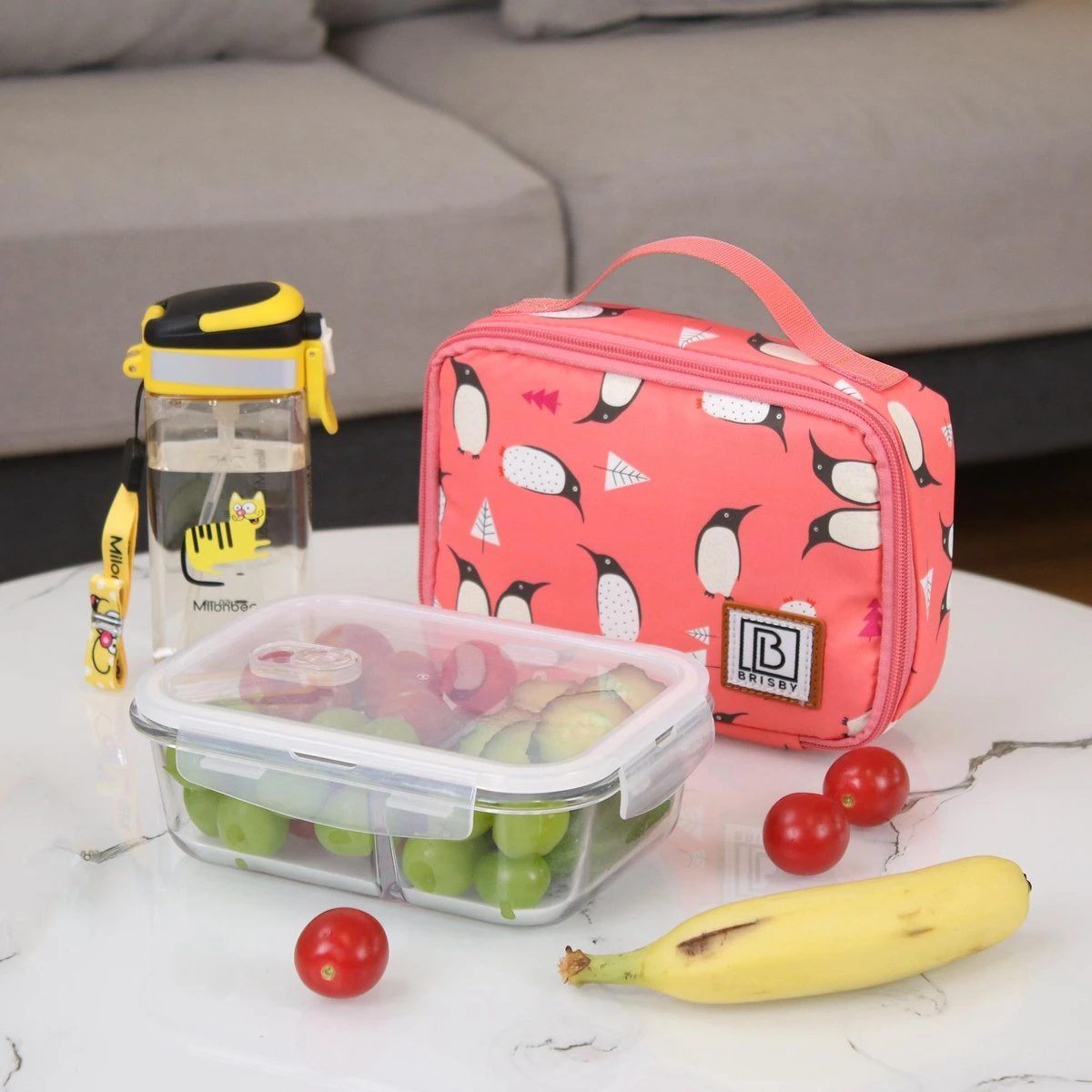 Brisby 4 Laags Geïsoleerde Koeltas - Lunchtas 1.5 Liter - Roze Pinguïn 6 Brisby 4 Laags Geïsoleerde Koeltas - Lunchtas 1.5 Liter - Roze Pinguïn - Afbeelding 4