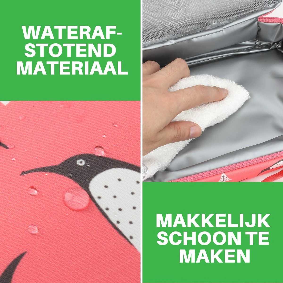 Brisby 4 Laags Geïsoleerde Koeltas - Lunchtas 1.5 Liter - Roze Pinguïn 8 Brisby 4 Laags Geïsoleerde Koeltas - Lunchtas 1.5 Liter - Roze Pinguïn - Afbeelding 6