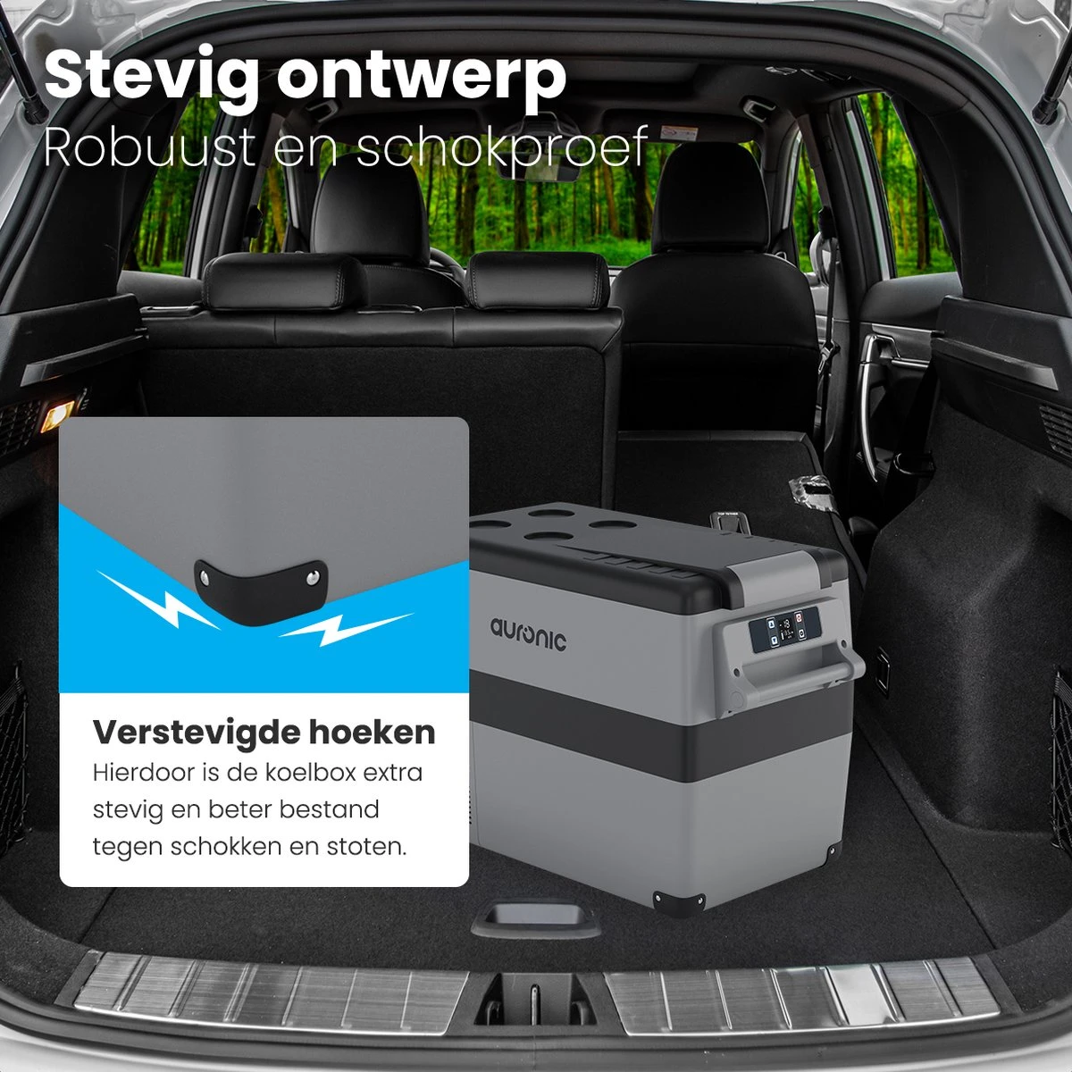 Auronic Elektrische Koelbox - 40.5L - Compressor - 12V En 240V - Grijs 10 Auronic Elektrische Koelbox - 40.5L - Compressor - 12V En 240V - Grijs - Afbeelding 8