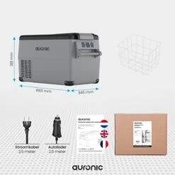 Auronic Elektrische Koelbox - 30.4L - Compressor - 12V En 240V - Grijs -Winkel Voor Kampeerartikelen 1200x1200 710