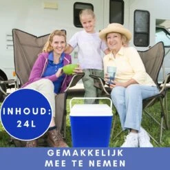 Niceey Thermo Elektrische Koelbox - 24 Liter - Koelbox Elektrisch 12v 230 Volt - Coolbox - Koelt & Verwarmt - Blauw -Winkel Voor Kampeerartikelen 1200x1200 724