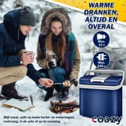 Coazy Koelbox 24L Elektrisch 12v 230 Volt - Met ECO Modus Voor Auto & Camping - Elektrische Frigobox Klein - Verkoelt En Verwarmt - Eco Modus - MiniBar - Electrische Mini Koelkast -Winkel Voor Kampeerartikelen 1200x1200 785