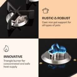 Trifecta 6 Gaskookplaat 6-pits Grote, Normale En Extra Glaskeramische Branders -Winkel Voor Kampeerartikelen 1200x1200 945