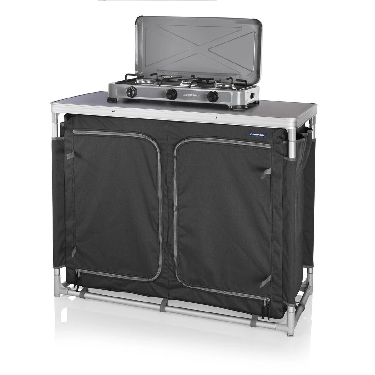 Campart Campingkooktoestel GA-8403 - Gas Kooktoestel 3 Pits - Kookplaat Kamperen - Grijs 6 Campart Campingkooktoestel GA-8403 - Gas Kooktoestel 3 Pits - Kookplaat Kamperen - Grijs - Afbeelding 4