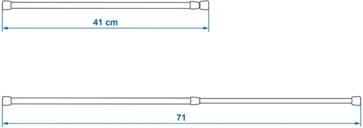 PROPLUS Pro Plus Vastzetstang - Uitschuifbaar - 41 T/m 71 Cm - Wit 5 PROPLUS Pro Plus Vastzetstang - Uitschuifbaar - 41 T/m 71 Cm - Wit - Afbeelding 3