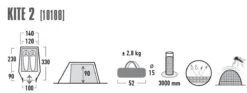 High Peak Kite 2 Tunneltent - Groen - 2 Persoons 15 High Peak Kite 2 Tunneltent - Groen - 2 Persoons -Winkel Voor Kampeerartikelen 1200x453 1