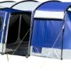 Skandika Montana 8 Sleeper Tent – Tunneltent – 8 Persoons Familietent - Campingtent – Sleeper Technology (2 Tot 4 Extra Donkere Slaapcabines) – Ingenaaide Tentvloer - Muggengaas – 700 X 310 X 200 Cm (LxBxH) – 5000mm Waterkolom – Kamperen – Blauw/wit -Winkel Voor Kampeerartikelen 1200x472 2