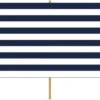 Strand/camping Windscherm Gestreept Wit/blauw 3 Meter X 120 Cm - Beschutting/schermen Voor Op Het Strand/de Camping