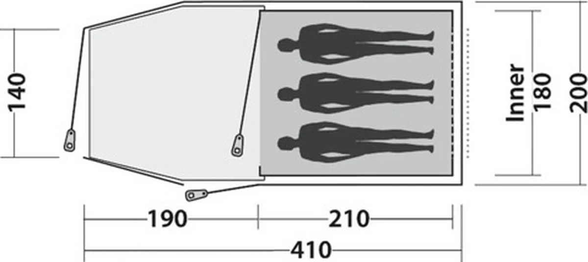 Easy Camp Tunneltent 4-persoons Spirit 300 Staalgrijs En Blauw 4 Easy Camp Tunneltent 4-persoons Spirit 300 Staalgrijs En Blauw - Afbeelding 2