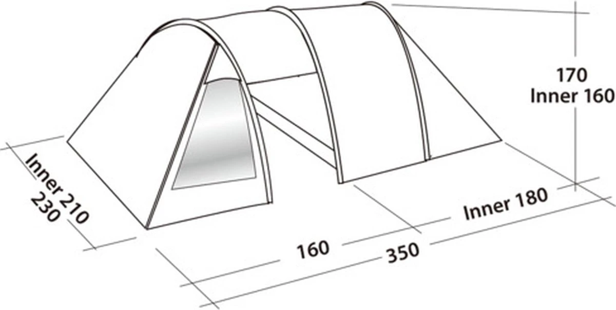 Easy Camp Tent Galaxy 300 3-persoons Rustiekgroen 6 Easy Camp Tent Galaxy 300 3-persoons Rustiekgroen - Afbeelding 4