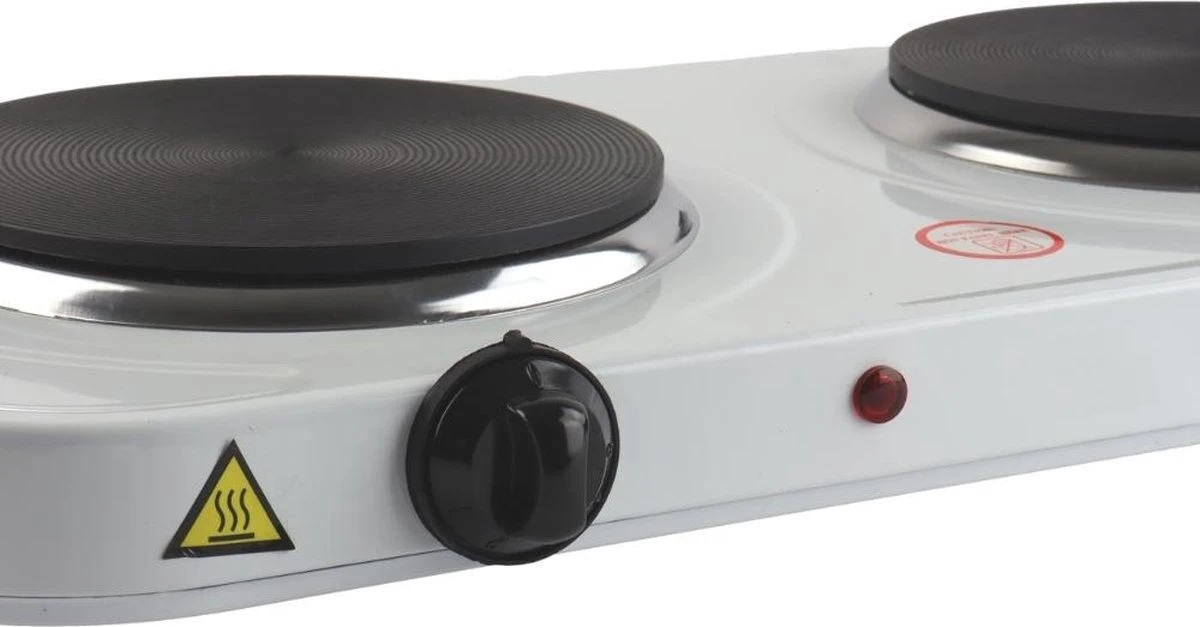 Orange85 Kookplaat - Elektrisch - 2 Pits - Kampeer Accessoires - Wit - 48x27x5cm - Metaal - Fornuis - Vrijstaand 7 Orange85 Kookplaat - Elektrisch - 2 Pits - Kampeer Accessoires - Wit - 48x27x5cm - Metaal - Fornuis - Vrijstaand - Afbeelding 5