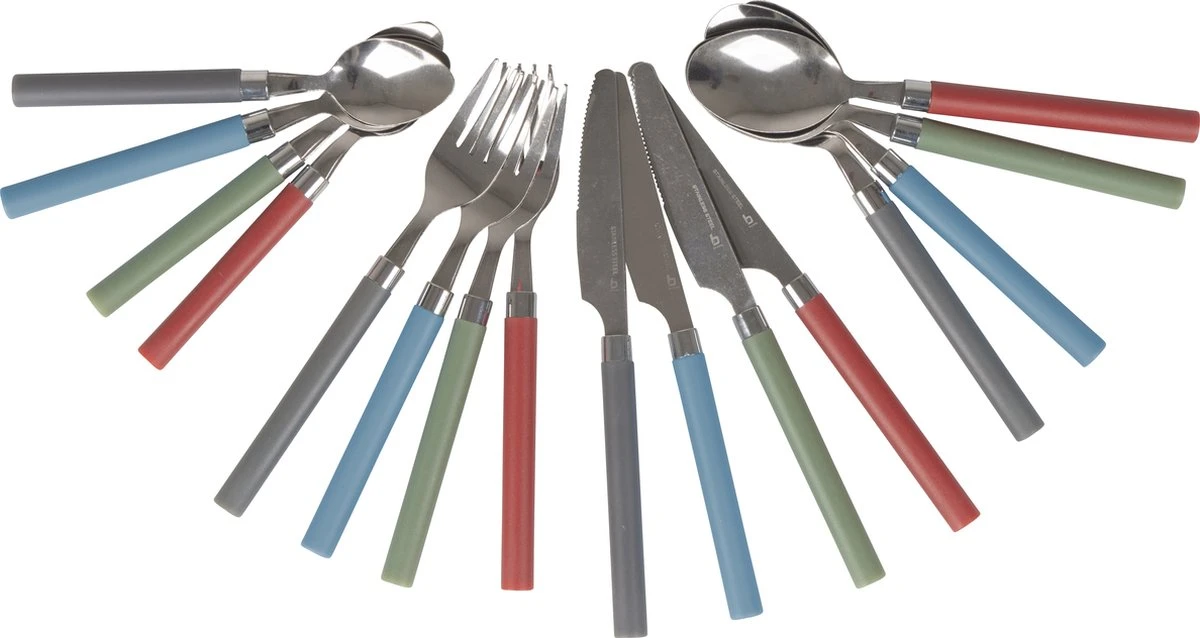 Bo-Camp Bestekset - 4-Delig - 1-Persoons - Groen 6 Bo-Camp Bestekset - 4-Delig - 1-Persoons - Groen - Afbeelding 4