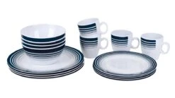 Bo-Camp - Servies - Classic - 16-Delig - Wit/Navy -Winkel Voor Kampeerartikelen 1200x675 15