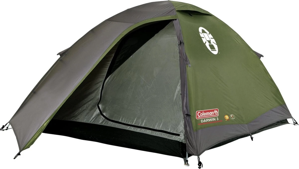 Coleman Darwin 3 Plus Koepeltent - 3-Persoons - Groen 17 Coleman Darwin 3 Plus Koepeltent - 3-Persoons - Groen - Afbeelding 15