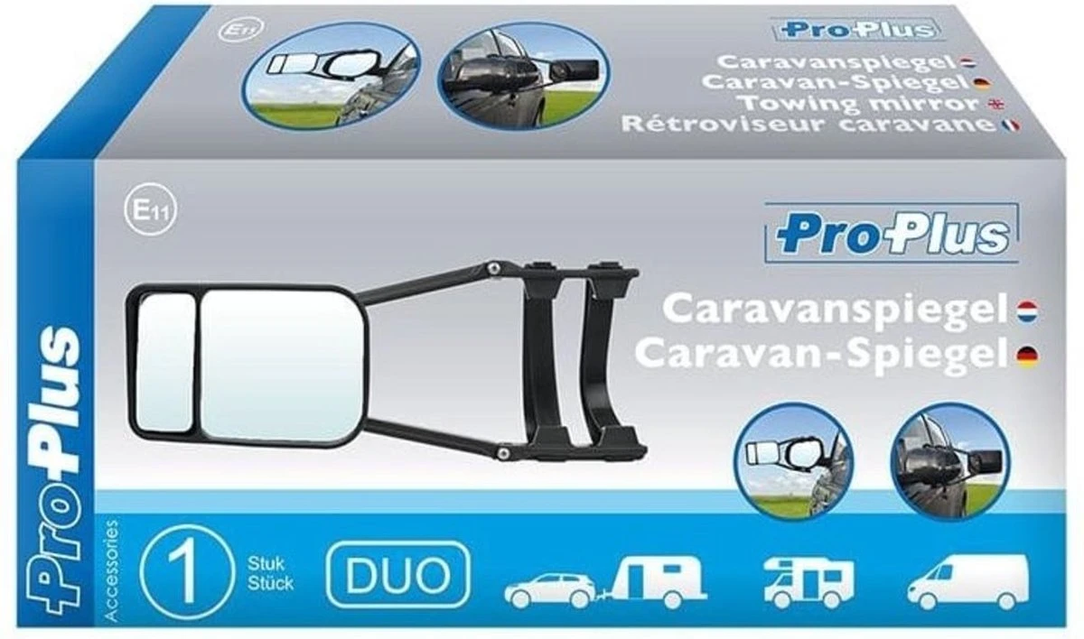 PROPLUS Pro Plus Caravanspiegel - Duo - 23 Cm - Universeel Voor Links En Rechts - Zwart 8 PROPLUS Pro Plus Caravanspiegel - Duo - 23 Cm - Universeel Voor Links En Rechts - Zwart - Afbeelding 6