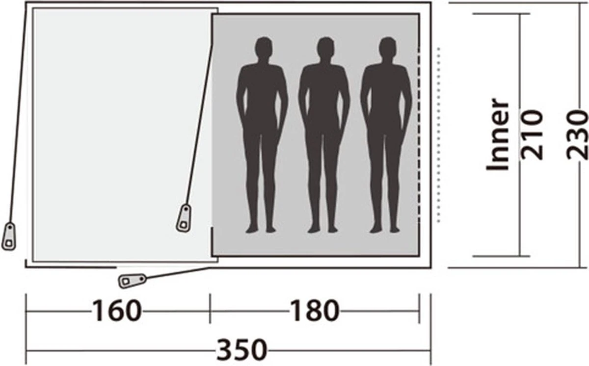 Easy Camp Tent Galaxy 300 3-persoons Rustiekgroen 5 Easy Camp Tent Galaxy 300 3-persoons Rustiekgroen - Afbeelding 3