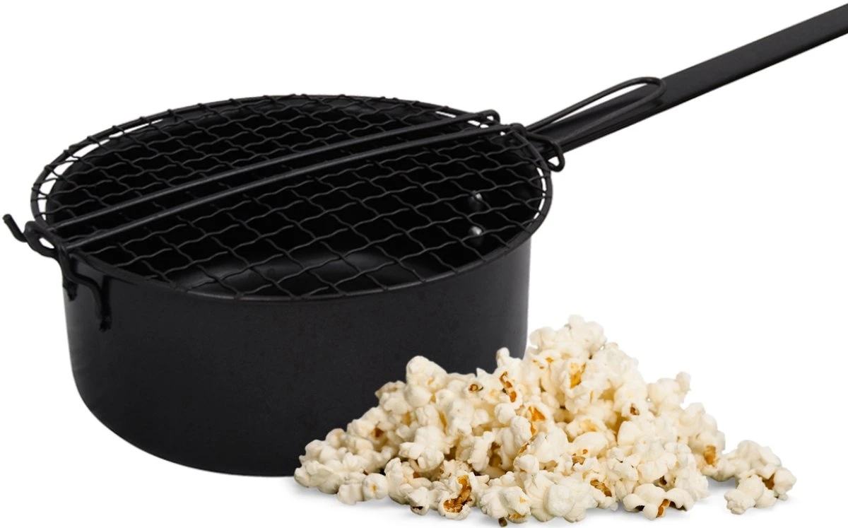 3BMT Popcorn Pan Voor Kampvuur - Met Popcorn Mais - Ook Voor BBQ 3 3BMT Popcorn Pan Voor Kampvuur - Met Popcorn Mais - Ook Voor BBQ