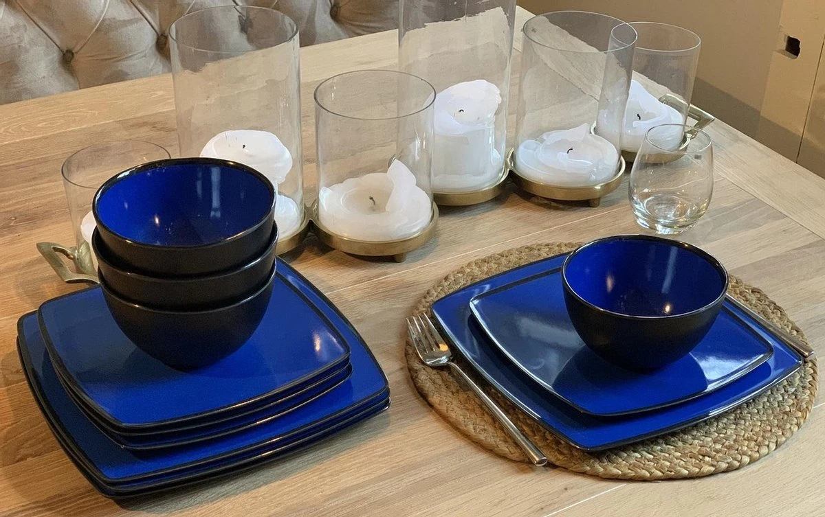 Camping Servies - 12 Delig – 100% Melamine Servies Set – Campingservies – Melamine Servies - Blue Ocean 4 Camping Servies - 12 Delig – 100% Melamine Servies Set – Campingservies – Melamine Servies - Blue Ocean - Afbeelding 2