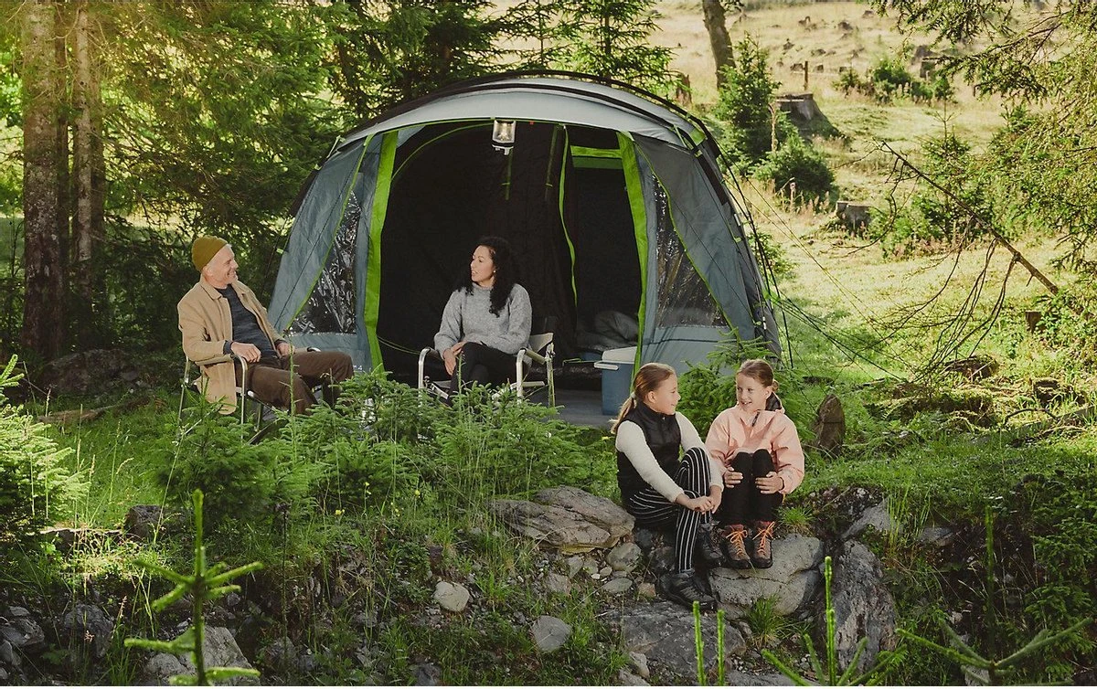 Coleman Vail 4 Tunneltent - Familie Tent - 4-Persoons - Grijs/Groen 7 Coleman Vail 4 Tunneltent - Familie Tent - 4-Persoons - Grijs/Groen - Afbeelding 5