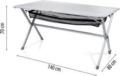 Campart Campingtafel XL TA-0806 - Opvouwbaar, Lichtgewicht En Met Verstelbare Poten - Kampeertafel Inklapbaar Inclusief Opbergtas - 140 X 80 X 70 Cm - Wit -Winkel Voor Kampeerartikelen 1200x756 3