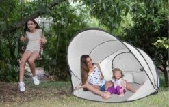 Deryan Luxe Pop Up Strandtent XXL - Anti-UV 50+ - Zilver -Winkel Voor Kampeerartikelen 1200x765 4