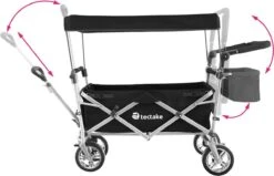Tectake - Opvouwbare Bolderwagen Handkar Nico Zwart - 403549 -Winkel Voor Kampeerartikelen 1200x771 9