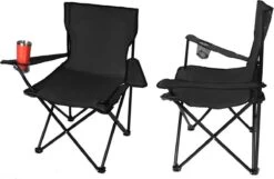 Campingstoel Vouwstoel Visstoel - Zwart - Draaggewicht 100kg -Winkel Voor Kampeerartikelen 1200x783