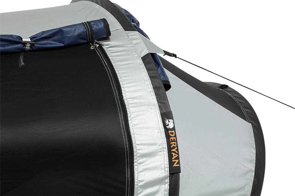 Deryan Cocoon Pop Up Tent - Slaapzak - Luchtbed - Luchtpomp - 4 Persoons - Zilver 17 Deryan Cocoon Pop Up Tent - Slaapzak - Luchtbed - Luchtpomp - 4 Persoons - Zilver - Afbeelding 15