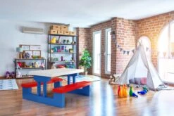 Merkloos Kinder Picknicktafel Met Parasol - Blauw -Winkel Voor Kampeerartikelen 1200x800 45