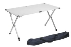 Campart Campingtafel XL TA-0806 - Opvouwbaar, Lichtgewicht En Met Verstelbare Poten - Kampeertafel Inklapbaar Inclusief Opbergtas - 140 X 80 X 70 Cm - Wit -Winkel Voor Kampeerartikelen 1200x802