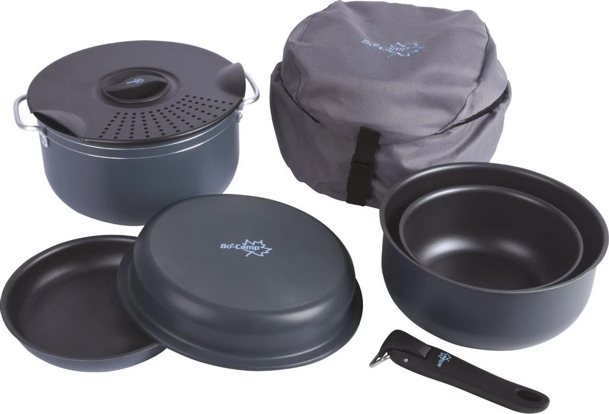 Bo-Camp Pannenset - Camping - 7-delig - Aluminium 19 Bo-Camp Pannenset - Camping - 7-delig - Aluminium - Afbeelding 17