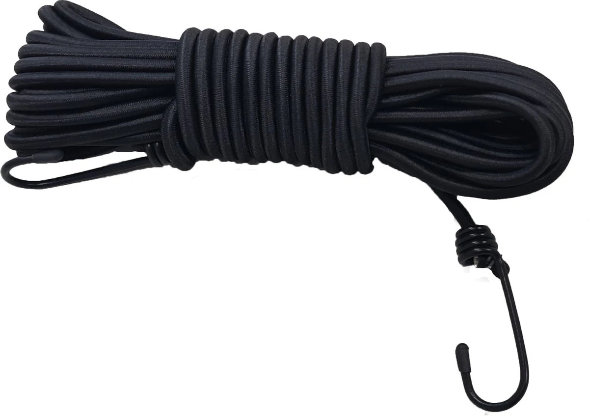 Merkloos Elastiekkoord - 10mtr - 10mm - Zwart - Bundel - Elastisch Koord 3 Merkloos Elastiekkoord - 10mtr - 10mm - Zwart - Bundel - Elastisch Koord