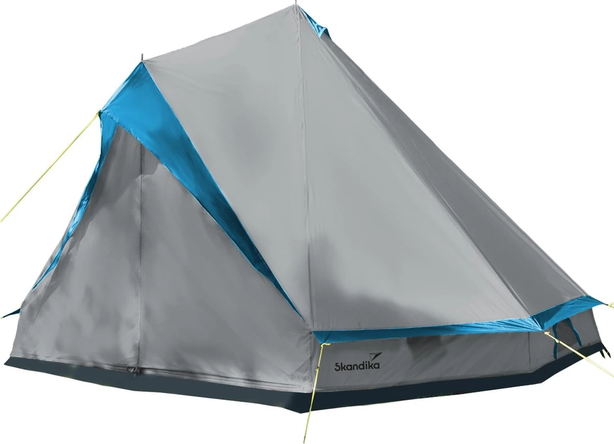 Skandika Tipii II Tent – Tipi-tenten – Teepee – 8 Persoons Campingtent – Muggengaas – 250 Cm Stahoogte – Uitneembare Tentvloer – 3000 Mm Waterkolom – Indische Tent, Partytent, Festivaltent – Outdoor, Camping, Tuin – Kamperen – Grijs/turquoise 3 Skandika Tipii II Tent – Tipi-tenten – Teepee – 8 Persoons Campingtent – Muggengaas – 250 Cm Stahoogte – Uitneembare Tentvloer – 3000 Mm Waterkolom – Indische Tent, Partytent, Festivaltent – Outdoor, Camping, Tuin – Kamperen – Grijs/turquoise