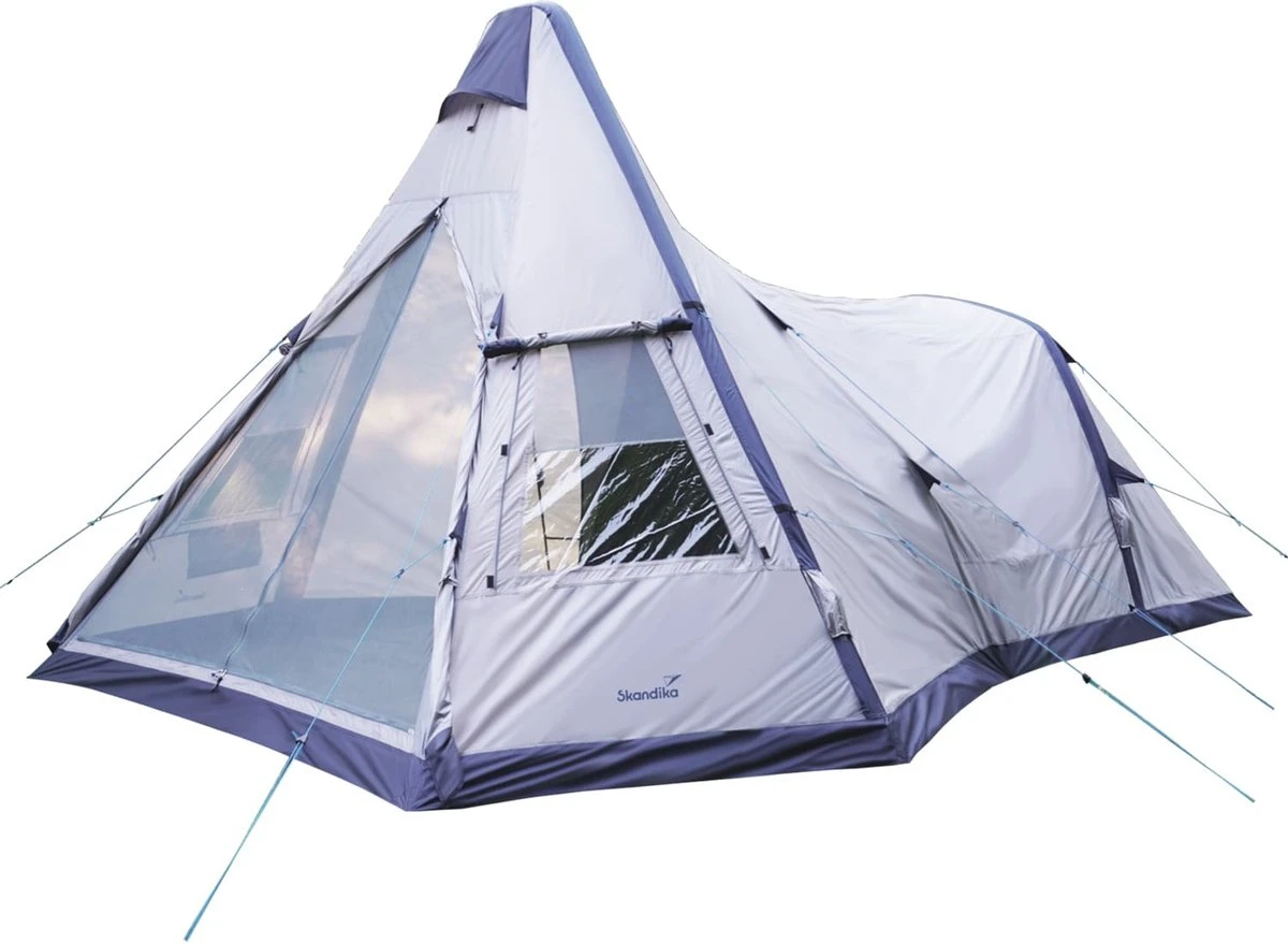 Skandika Tipi Kotona Air Opblaasbare Tent – Opblaasbare Tenten - 4 Persoons Tipi Tent – Tenten - Campingtent – Ingenaaide Tentvloer – Muggengaas – 260 Cm Stahoogte – 490 X 370 X 260 (L X B X H) – Outdoor, Camping, Tuin – Luchttent - Kamperen - Beige 2 Skandika Tipi Kotona Air Opblaasbare Tent – Opblaasbare Tenten - 4 Persoons Tipi Tent – Tenten - Campingtent – Ingenaaide Tentvloer – Muggengaas – 260 Cm Stahoogte – 490 X 370 X 260 (L X B X H) – Outdoor, Camping, Tuin – Luchttent - Kamperen - Beige