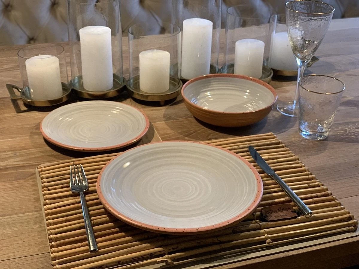 Camping Servies - 12 Delig – 100% Melamine Servies Set – Campingservies – Melamine Servies - Terracotta Style 4 Camping Servies - 12 Delig – 100% Melamine Servies Set – Campingservies – Melamine Servies - Terracotta Style - Afbeelding 2