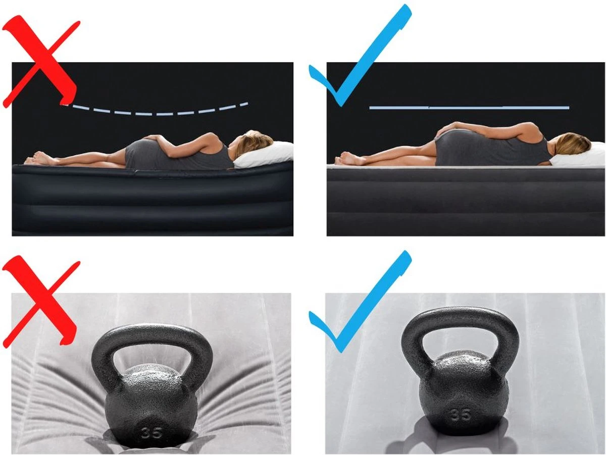 Intex Luchtbed - 1-Persoons - 76 X 191 X 25 Cm - Groen - Met Ingebouwde Voetpomp + Hoeslaken Antraciet + Reparatieset 8 Intex Luchtbed - 1-Persoons - 76 X 191 X 25 Cm - Groen - Met Ingebouwde Voetpomp + Hoeslaken Antraciet + Reparatieset - Afbeelding 6