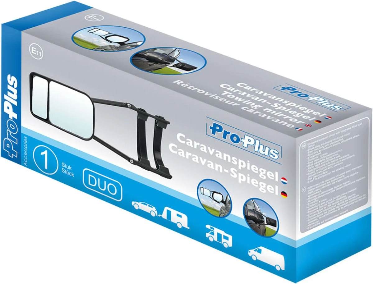 PROPLUS Pro Plus Caravanspiegel - Duo - 23 Cm - Universeel Voor Links En Rechts - Zwart 9 PROPLUS Pro Plus Caravanspiegel - Duo - 23 Cm - Universeel Voor Links En Rechts - Zwart - Afbeelding 7