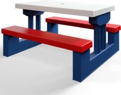 Merkloos Kinder Picknicktafel Met Parasol - Blauw -Winkel Voor Kampeerartikelen 1200x944