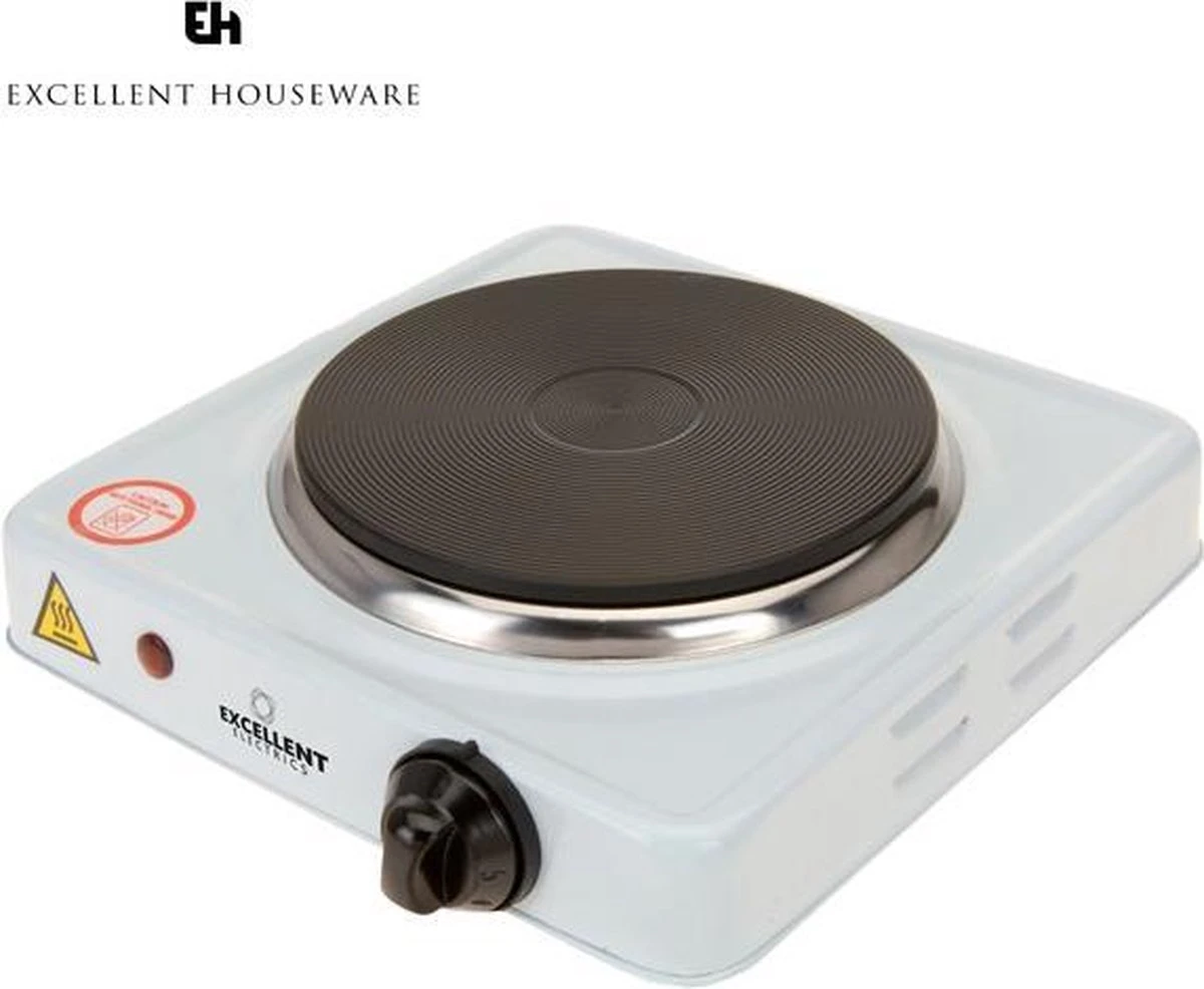 Kookplaat Basic Ø 16 Cm Elektrisch Wit Enkel Pits 1000W 5-standen 22 X 22 X 7 Cm 3 Kookplaat Basic Ø 16 Cm Elektrisch Wit Enkel Pits 1000W 5-standen 22 X 22 X 7 Cm
