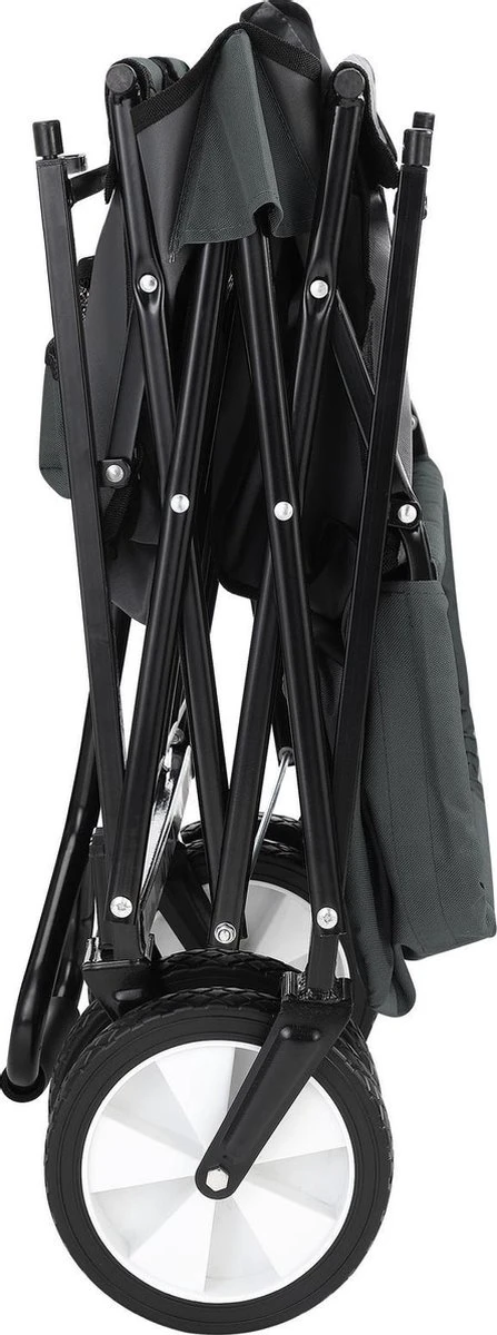 Monzana Bolderkar Opvouwbaar - 100 Liter - Met Afneembaar Dak Grijs 10 Monzana Bolderkar Opvouwbaar - 100 Liter - Met Afneembaar Dak Grijs - Afbeelding 8