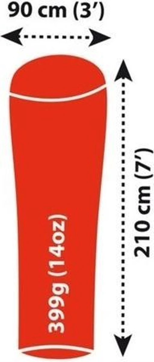 Sea To Summit - Reactor Extreme Thermolite® Mummy Liner - Lakenzak - Extra Verwarmend - Rood 7 Sea To Summit - Reactor Extreme Thermolite® Mummy Liner - Lakenzak - Extra Verwarmend - Rood - Afbeelding 5