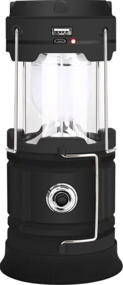 Merkloos Xtraworks - Multifunctionele Solar LED Campinglamp Met Handvatten - IPX 45 Waarde, USB-lader En Powerbank - Mat Zwart -Winkel Voor Kampeerartikelen 518x1200 2