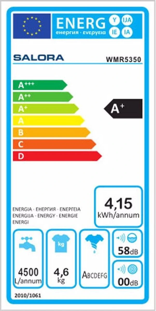 Salora WMR5350 - Wasmachine - Compact - Recreatie - Studenten 9 Salora WMR5350 - Wasmachine - Compact - Recreatie - Studenten - Afbeelding 7