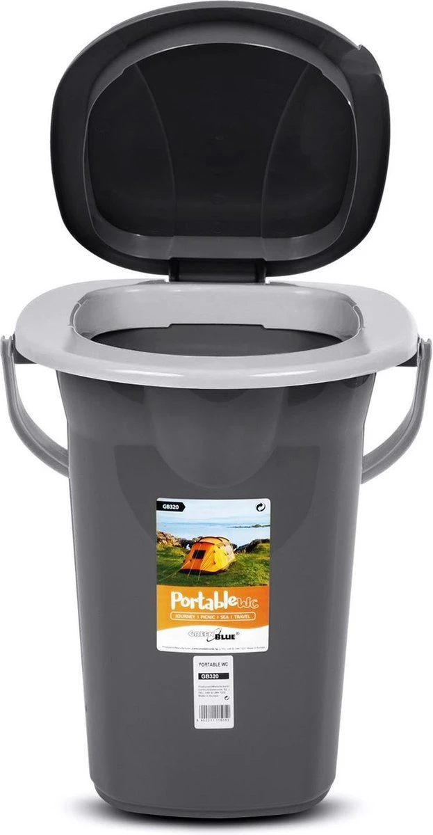 Campingtoilet 19L Mobiele Toiletemmer Reistoilet Toiletemmer Toilet Mobiele Camping Antraciet 8 Campingtoilet 19L Mobiele Toiletemmer Reistoilet Toiletemmer Toilet Mobiele Camping Antraciet - Afbeelding 6